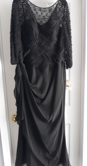 black evening dress size 16